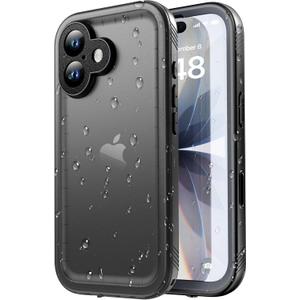 SPORTLINK for iPhone 17 Case - IP68 Waterproof Military Protective Full Body Heavy Duty Shockproof 360 Sealed Dustproof with Camera Screen Protector Phone Cover for iPhone 17 6.3" Black