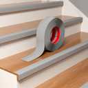 Heavy-Duty Stair Edge Trim, 20FT Vinyl Rubber Stair Nosing, Non-Slip Self Adhesive Stair Edge Protector Suitable for Indoor/Outdoor Stairs, Non-Slip and Waterproof (Gray)