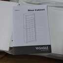 VASAGLE Shoe Storage Cabinet, 10 Tier Shoe Rack Organizer, Holds Up to 30 Pairs of Shoes, for Entryway Bedroom, 12.6 x 24.8 x 73.6 Inches, White ULBS273T14