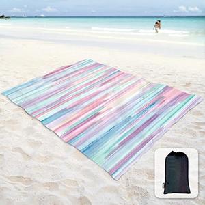 Sunlit Silky Soft 106"x81" Sand Proof Beach Blanket Sand Proof Mat with Corner Pocket and Mesh Bag for Beach Party, Travel, Camping and Outdoor Music Festival, Sunset Sky Sunlit Silky Soft 106"x81" Sand Proof Beach Blanket Sand Proof Mat with Corner Pocket and Mesh Bag for Beach Party, Travel, Camping and Outdoor Music Festival, Sunset Sky