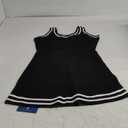 TQD Tennis Dress for Women Athletic Striped Knitted Sweater Tank Mini Active Casual Club Golf Dresses 2025 Trendy (Small, Black)