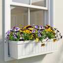 16 Pcs Artificial Pansy Flowers for Outdoor Faux Silk Spring Flowers for Outside, UV Resistant Realistic Pansies for Window, Front Door, Porch and Home Decor (16, Purple, Yellow, White, Light Purple)