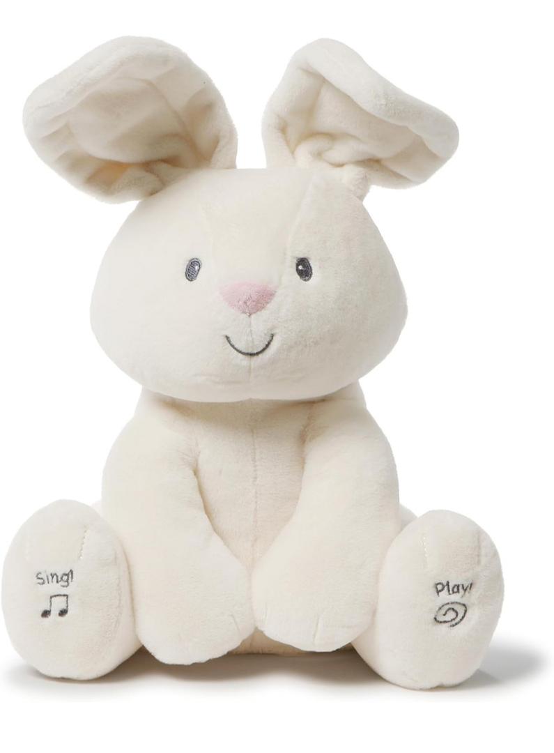 GUND Baby Flora the Bunny Animated Plush, Singing Stuffed Animal Toy for Ages 0 and Up, Cream, 12" 