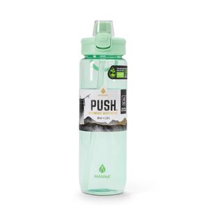 Manna™ Push™ Lightweight Plastic Water Bottle - Green