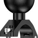 LOKTENWO Aluminum Alloy 1.5'' Ball Mount Fit for Round Rails 0.875'' / 1'' / 1.125'' / 1.26'' in Diameter, Adjustable Handlebar Base Compatible with RAM Mounts C Size 1.5 Inches Ball Double Socket Arm
