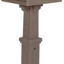 Architectural Mailboxes Grand Haven Plastic Mailbox and Post Kit, GHC40MAM, Mocha, Extra Large Capacity
