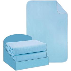 DAHAPYBOO Washable Underpads, 36"x54" 2 Pack Incontinence Bed Pads, Heavy Absorbency Reusable for Elderly, Kids, Adults and Pets, Waterproof Quick Drying for Bed, Sofa, Floor