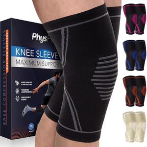 Knee Brace for Pain Relief - 2 Pack Knee Sleeves for Men and Women - Support for Weightlifting, Gym, Workout, Volleyball - Meniscus Tear, ACL, Arthritis, Extra Large , Honeycomb Black 
