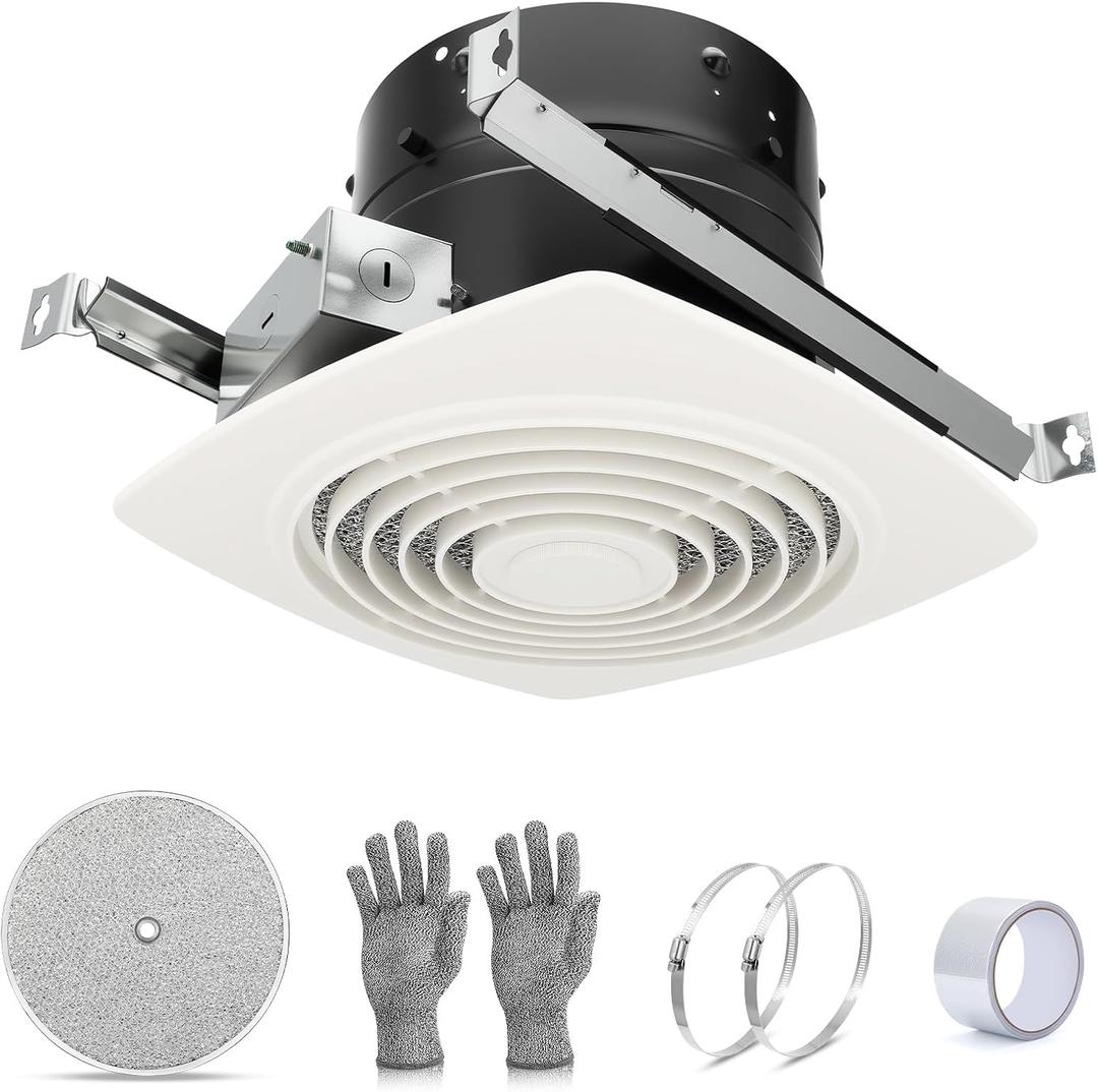 505 High Airflow Bathroom Fan for Ceiling 8 Inch Fan with Powerful 200 CFM, Bathroom Exhaust Fan, Kitchen Exhaust Fan, Household Ventilation Fans