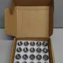 GAsupply 20pcs 1/2-20 Lug Nuts Long, 1/2 x20 Chrome Lug nut Closed End Bulge Acorn, Cone Seat 1.9 inch 48mm Tall 3/4 inch 19mm Hex (Silver)