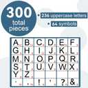 300 PCS Large 7" Font Navy Bulletin Board Letters and Punctuation Cutouts Set Slate Blue Theme Decoration Letters for Classroom Alphabet Poster Wall Bulletin Board Display Home School Decor