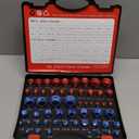 50 Pcs Nut and Bolt Thread Checker - 27 Standard & 23 Metric, Detachable Bolt Size Finder Tool, Screw and Nut Identifier Thread Gauge Especially for Tight Spaces