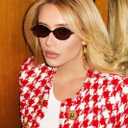 Retro Oval Sunglasses for Women Men Trendy Round Tortoise Sun Glasses 90s Vintage Shades