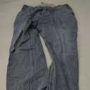 FTCayanz Women's Elastic Waist Cropped Jeans Baggy Drawstring Stretch Denim Pants with Pockets XL