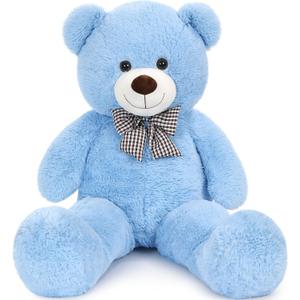 MaoGoLan Giant Teddy Bear Plush Toy - Ultra Soft & Cute Large Stuffed Animal 39 inches, Perfect for Baby Showers, Birthdays, Valentine Day Gifts (Kids, Couples, Family),Blue
