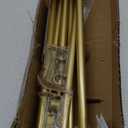 2 Pack Gold Curtain Rods for windows 32 to 48 inch, 5/8 inch Splicing Heavy Duty Metal Curtain Rod Set with Brackets
