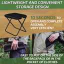 Collapsible Stool, Portable Chair, Lightweight Portable Stool for Adults, Portable Chairs for Adults, Holds Up to 220LBS, Ideal for Camping, Hiking, Outdoors, and Events