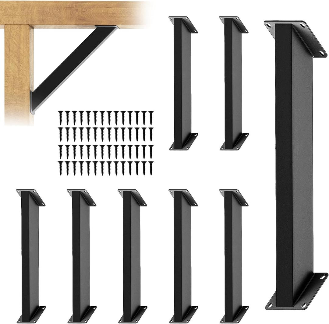 45 Degree Angle Support Brackets, 45 Heavy Duty Connector Brace Bracket Kit for Wooden Structures Support for Gazebos, Tree Houses, Cabins and Patios DIY Kit (8pcs)