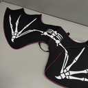 HSCTEK Light Up Skeleton Bat Wings (Large, Orange)