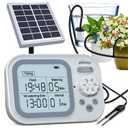 Solar Drip Irrigation System, 50FT Automatic Plant Watering Kit for 15 Potted Plants, IP67 Waterproof Solar Irrigation Indoor and Outdoor Use with Multi-Timer Modes for Garden, Balcony,Patio