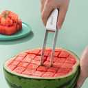 2 x Watermelon Cutter Slicer Cut Watermelon Into Cubes Knife Melon Baller for Kitchen Gadgets Useful Cool Tool