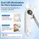 2-in-1 Dog Nail Clippers & Grinder with Light, Quiet Electric Pet Nail Trimmer for Large Medium Small Dogs & Cats, 3 Speeds, Rechargeable, Splash Guard & Safety Lock, Painless Grooming Tool (White)