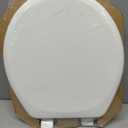 Bemis 730SLEC Slow Close Toilet Seat, Easy Clean Hinges and Durable Plastic Seat, Made in USA, Round, White