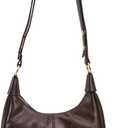 JYG Small Hobo Bags for Women Retro Crescent Shoulder Purse Fall Soft Crossbody Handbag 2025 (Coffee)