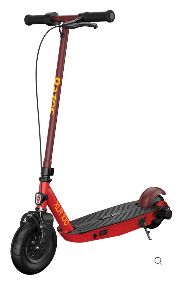 Razor Power Core XLR 100 Electric Scooter Outdoor Ride-On Toy for Ages 8+, Up to 10 MPH, 8" Pneumatic Front Tire, 90W High-Torque Hub Motor