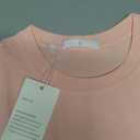 SHEIUGU Women's Crew Neck Short Sleeve Slim Fit T Shirts tops Basic Bodysuit Leotard Clothing(Short Sleeve PinkB, Small)