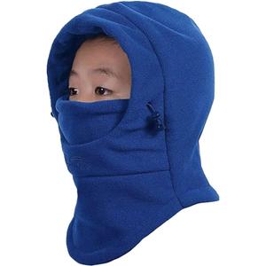 Azarxis Kids Children's Balaclava Hat Fleece Ski Face Mask Winter Cap Adjustable Double Neck Warmer (#1 Blue)