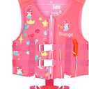 Kids Swim Vest, Child Swimming Jacket Toddler Floaties Swim Float Aid with Emergency Whistle for Boys Girls Ages 1-9 Years Old