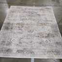 RUGGABLE Washable Vintage Area Rug  Sarrah Hazel 5x7, Stain-Resistant, Non-Slip  Medium Machine Washable Rugs for Living Room, Bedroom, Hallway, Entryway & Officewith Standard Pad