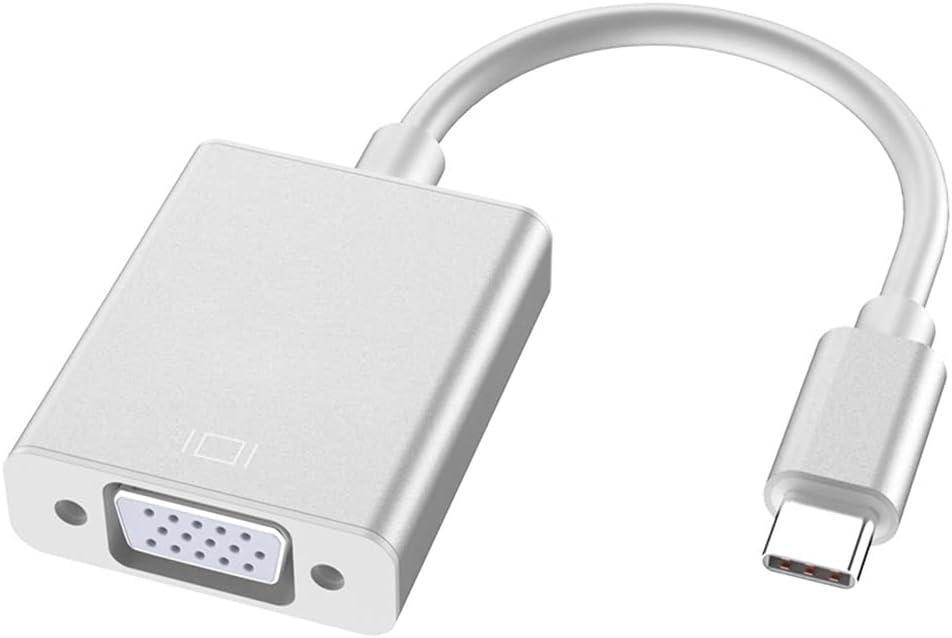 USB C to VGA Adapter, Thunderbolt 3 (Type-C) Male to VGA Female Adapter Compatible with Google Chromebook Pixel Mac Book Pro 2020,2019,2018, Lenovo 900
