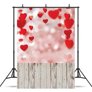WOLADA 5x7FT Valentine's Backdrop for Photography 10870 (Red)