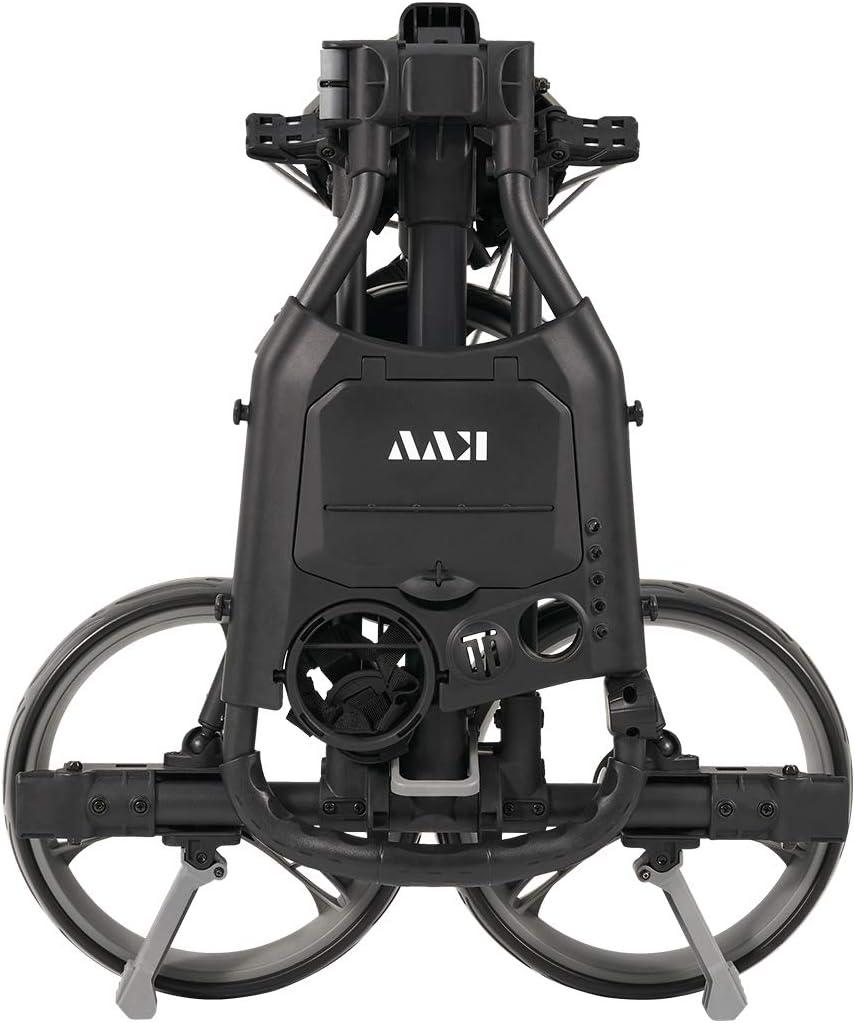 KVV 3 Wheel Compact Flat Folding Design Golf Push-Pull Cart with Lightweight and Sturdy Aluminum Frame