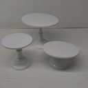 HBlife 3 Pcs Cake Stand, White Cake Stand Set Disc Diameter 8" 10" 12", Perfect Dessert Table Display Set, Cupcake&Cake Stands for Party, Wedding, Birthday, Baby Shower, Anniversary (Metal)