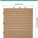 Changshade 6 Pack Temporary Shades, Pleated Paper Blinds for Indoor Windows Cut to Size Adhesive Paper Shades No Tools No Drilling for Office, Bedroom, Living Room, 36" W x 72" H, Brown, 36"w X 72"h- 6pc