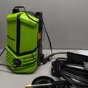 GREENER Electric Pressure Washer, 3800PSI, 4 Quick Nozzles, 2.4GPM, 23FT Outlet Hose, 9FT Power Cord, Power Washer Electric Powered with Soap Cannon for Car, Fence, Driveway, Patio Cleaning-Green