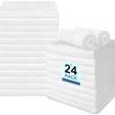 UNIMADE 24 Pack Hand Towels Set - Highly Absorbent and Quick Drying Microfiber Gym Towels, Premium Wash Cloths for Bathroom, Salon, Gym, Shower, Hotel, and Spa - 16x27 inch (White)