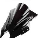 Windshield for NINJA500 SE 2024 2025 2026, PSLER Windscreen Double Bubble Wind Deflector Protector Fairing for NINJA500 SE Ninja 500 2024 2025 2026 (Black)