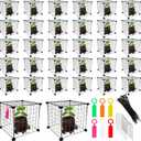 40 Set Wire Plant Cages for Plants Protect from Rabbits,Square Wire Plant Cages for Plants DIY Metal Net