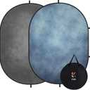 Kate 5x6.5ft(1.5x2m) Collapsible Backdrop Blue Grey Pop up Backgrounds Folding Photography Backdrops Photoshoot Prop