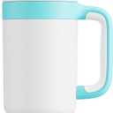 POWCAN 40 oz Tumbler with Handle, 2-in-1 Straw and Sip Lid, Leakproof, Dishwasher Safe, Insulated Stainless Steel Travel Coffee Mug, Keeps Cold for 34 Hours, Fits in Car Cup Holder (Glacier)