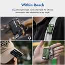 WUBEN G5 Rechargeable EDC Flashlight, Powerful RGB Flashights, 400 Lumens Portable Flat Mini Flashlights, IP65 Waterproof Multi-Mode Magnetic Small Keychain Flashlight for Camping, Emergency (Green)