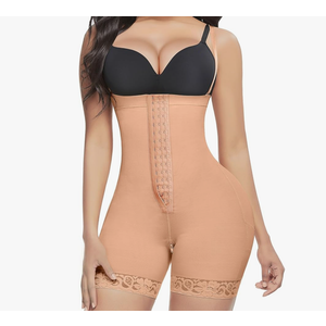 Lover-Beauty Fajas Colombianas Shapewear for Women Tummy Control Postpartum Body Shaper Butt Lifter Bodysuit Beige  XL