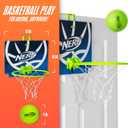 Nerf Mini Over the Door Basketball Hoop - Nerfoop Indoor Basketball Hoop for Kids - Toy Door Basketball Hoop + Mini Foam Basketball Game Set - Perfect for Bedroom Indoor Basketball - Green