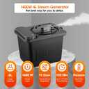 4L Sauna Steamer Machine, Portable Sauna Pot, Stainless Steel Steam Generator for Saunas Home Spa Fumigation Steam Machine for Detox with Remote Control Anti-riot Device (110V, US Plug, Black)