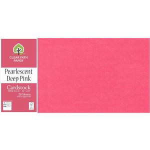 Clear Path Paper Pearlescent Pink Cardstock - 12 x 24 inch - 105Lb Cover - 10 Sheets