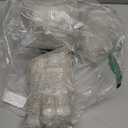 OuMuaMua 100 Pcs Glass Raindrop Christmas Ornaments Crystal Teardrop Hanging Ornaments Clear Chandelier Drop Pendant Decorations for Christmas Tree Winter New Year Party Supplies Home Decor